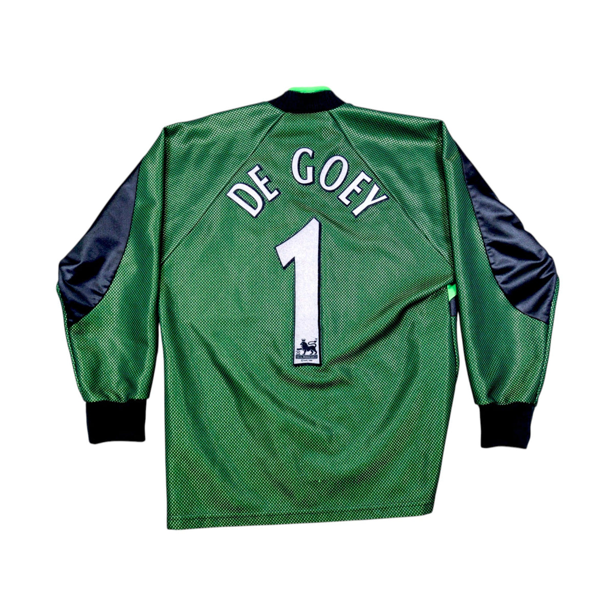 Chelsea goalkeeper shirt back with De Goey and number 1 printed