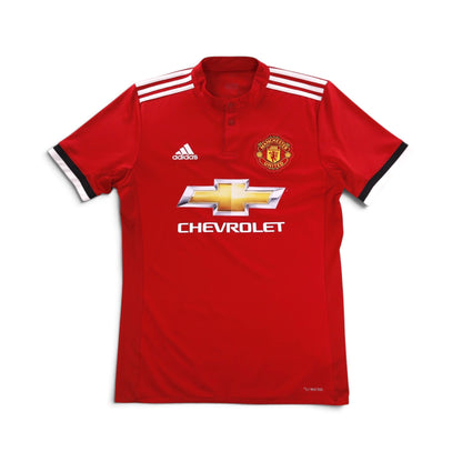 2017/18 Manchester United adidas home shirt front view with Chevrolet sponsor