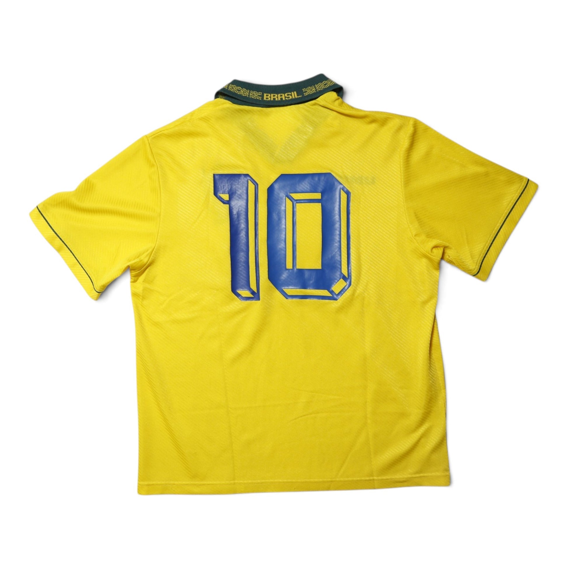 Back view of Brazil shirt showing blue number 10
