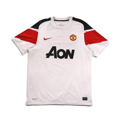 Manchester United 2010/11 away shirt front view showing AON sponsor and crest