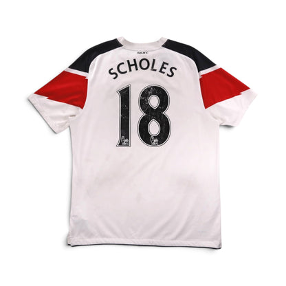 Back of Manchester United 2010/11 away shirt with Scholes and number 18 printed below