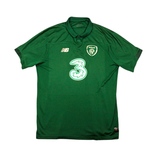 2019/20 Republic of Ireland home shirt front, green with Three sponsor logo and Ireland crest on the chest