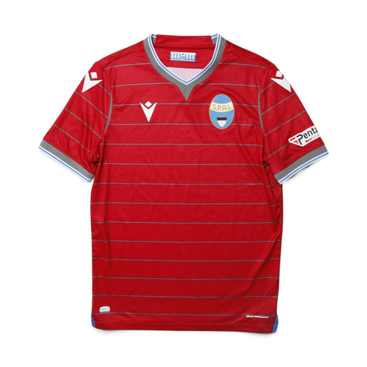SPAL 2020-21 away shirt back view showing Macron branding and crest