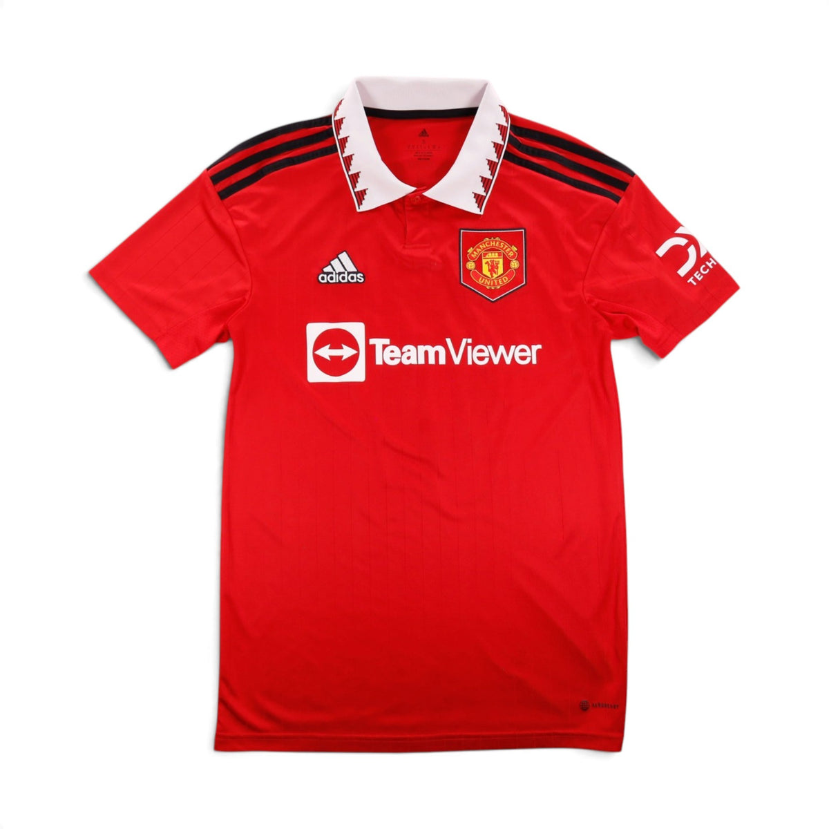 2022/23 Manchester United home shirt by adidas, front view with TeamViewer sponsor