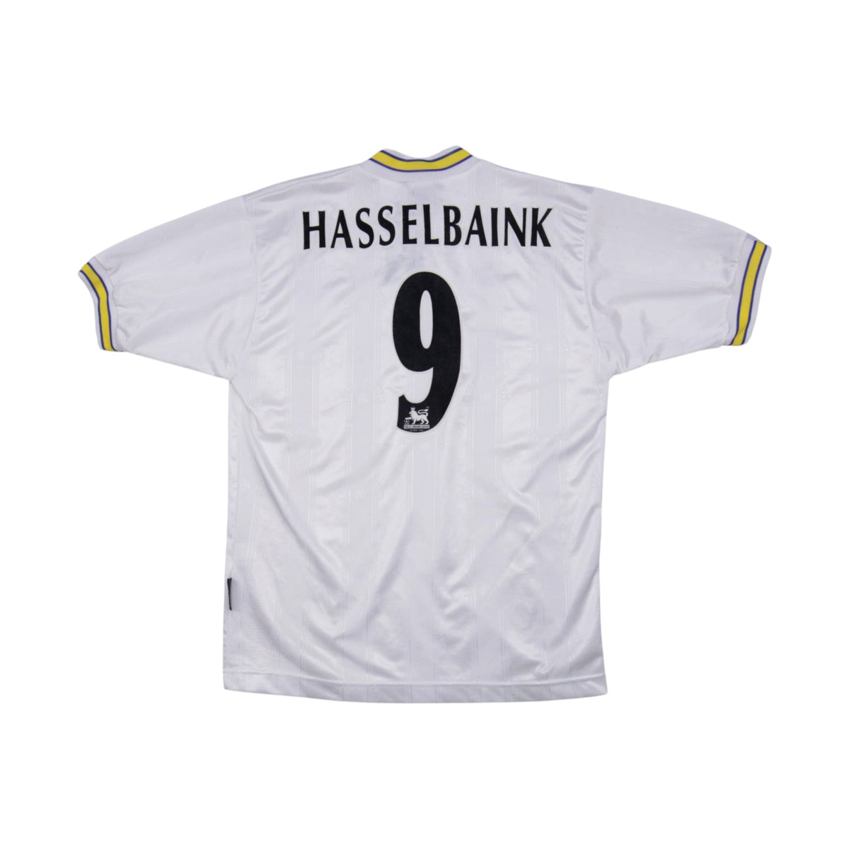 Leeds United home shirt back with Hasselbaink name and number 9