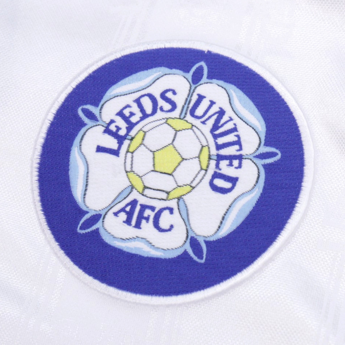 Close-up of the Leeds United crest badge