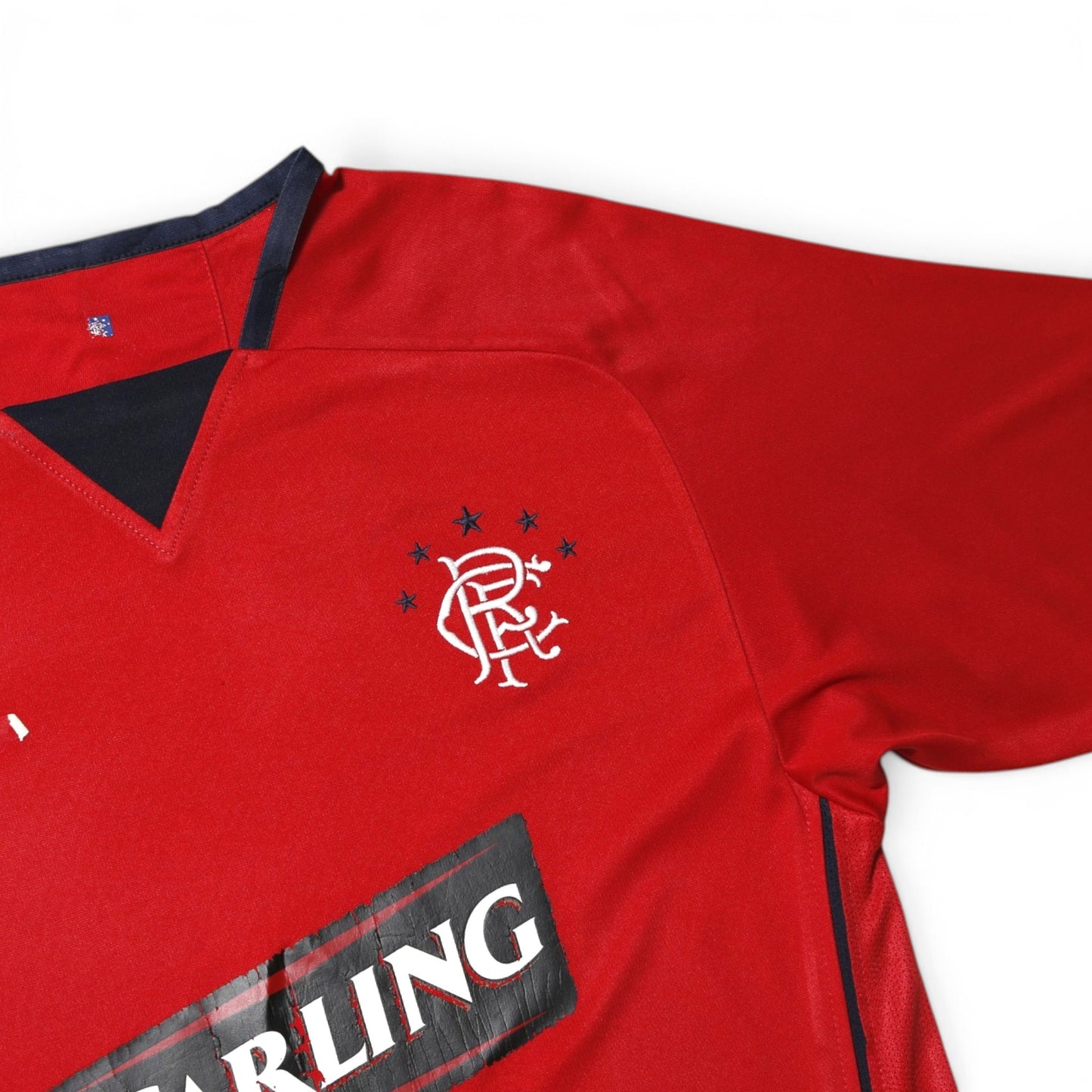 2004/05 Rangers away shirt back collar and crest detail