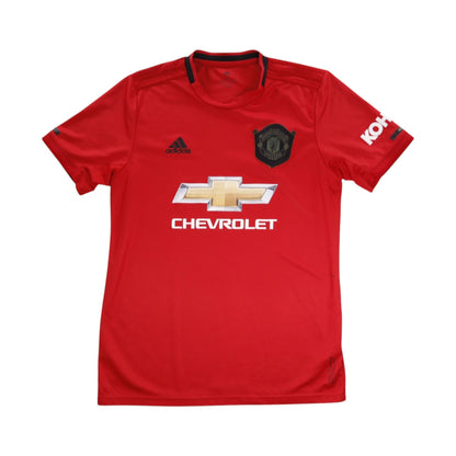Manchester United 2019/20 home shirt front view with Chevrolet sponsor and adidas logo