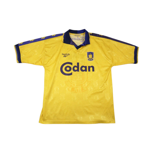 Front of 1997/98 Brøndby IF home shirt with Codan sponsor and Reebok logo