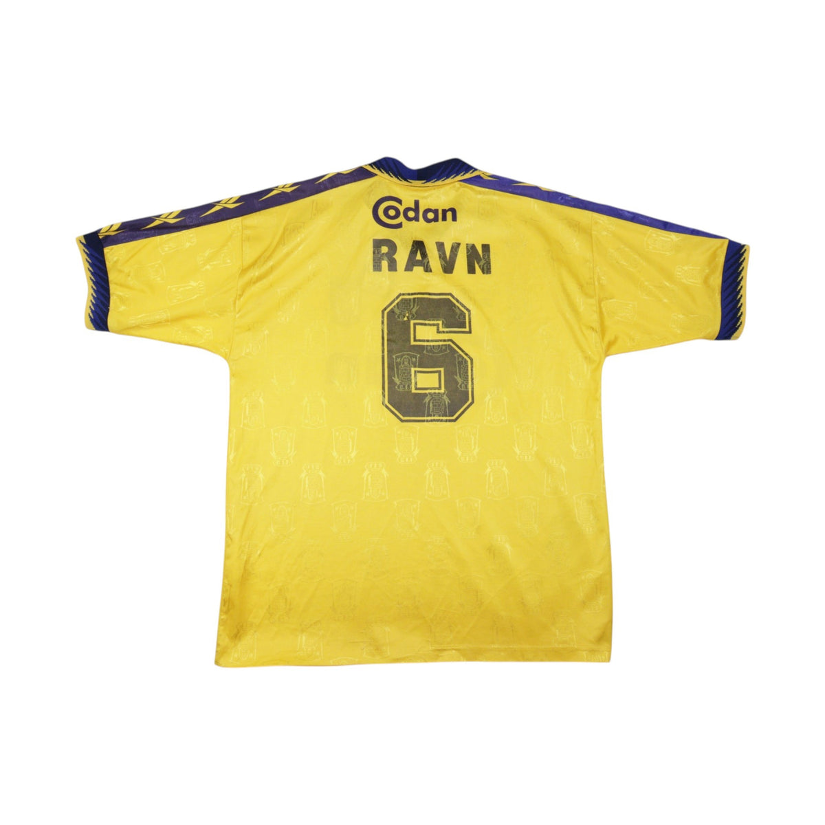 Back of 1997/98 Brøndby IF home shirt showing Ravn name and number 6