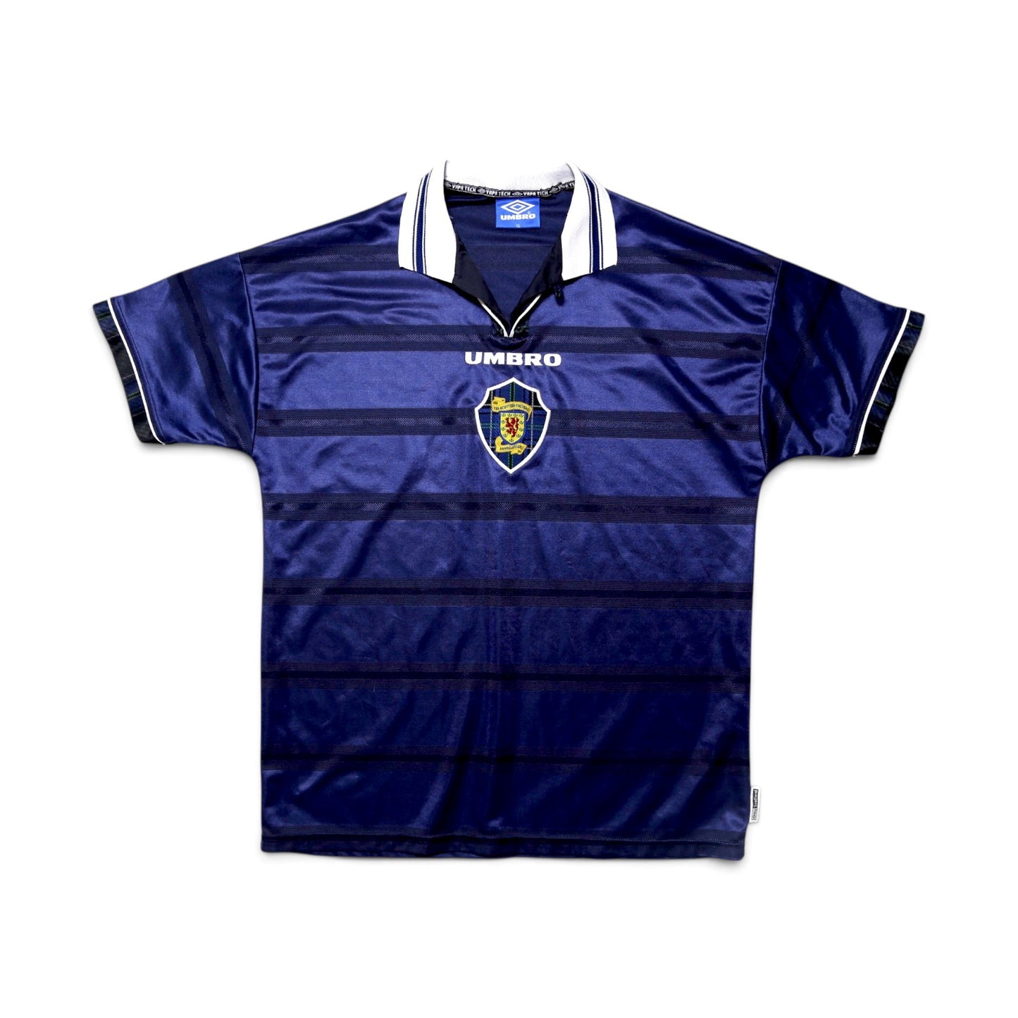 Scotland 1998-00 home shirt front and back on white background