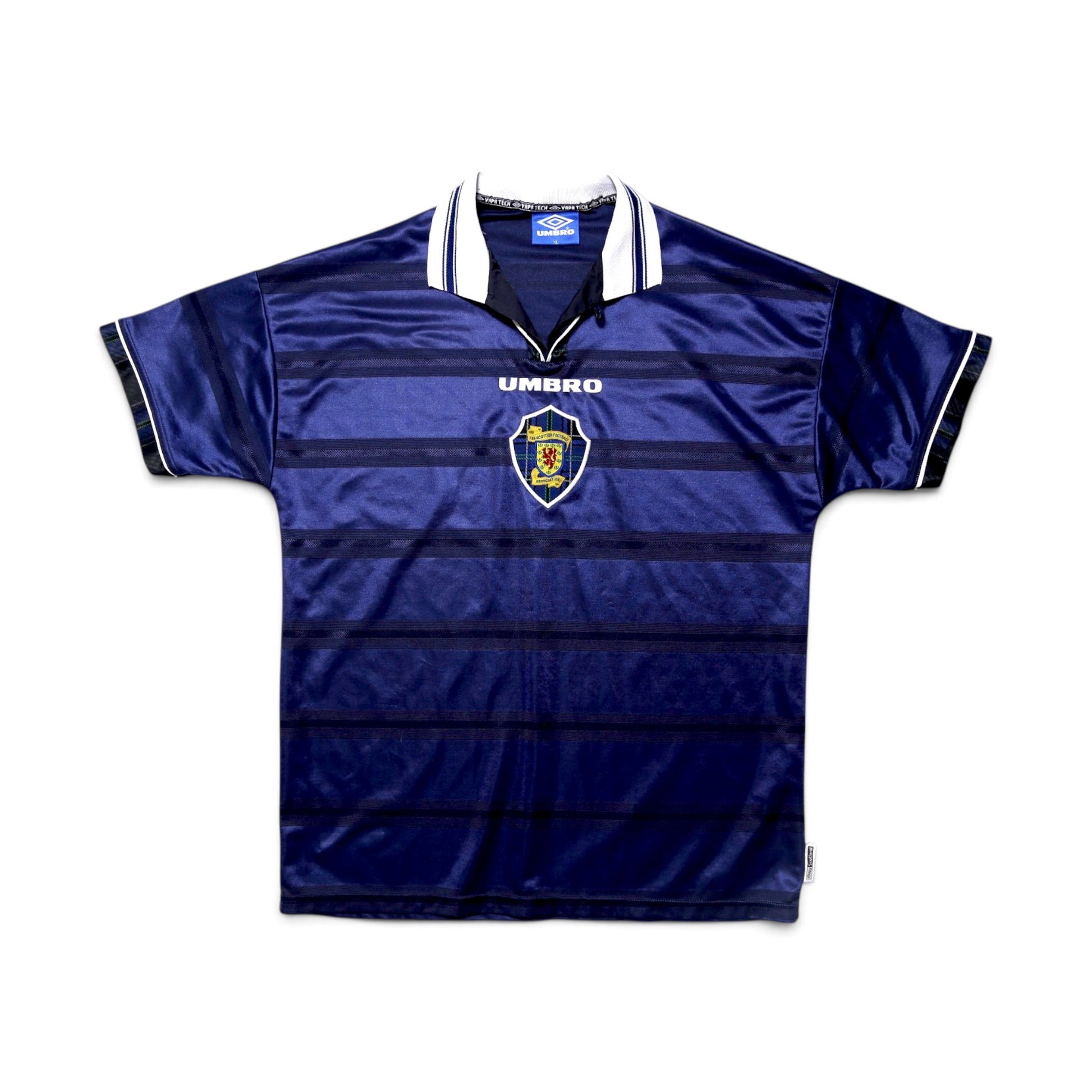 Scotland 1998-00 home shirt front and back on white background