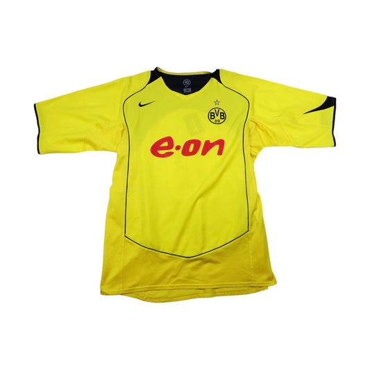 Borussia Dortmund 2004/05 home shirt front, yellow with e.on sponsor and BVB 09 crest