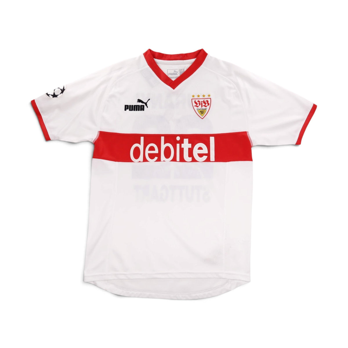 VfB Stuttgart 2003/04 home shirt front, Puma and debitel sponsor
