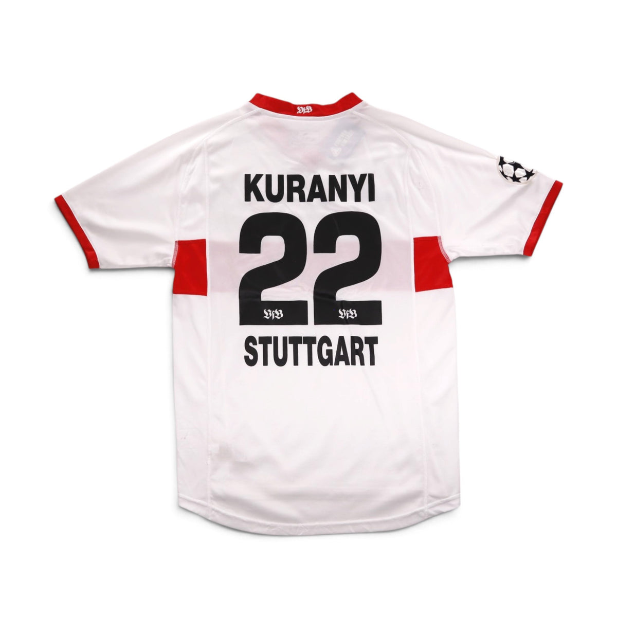 Back of VfB Stuttgart shirt showing Kuranyi 22 Stuttgart print