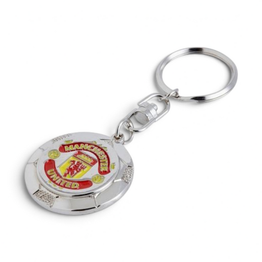 Man United Silver Ball Keyring