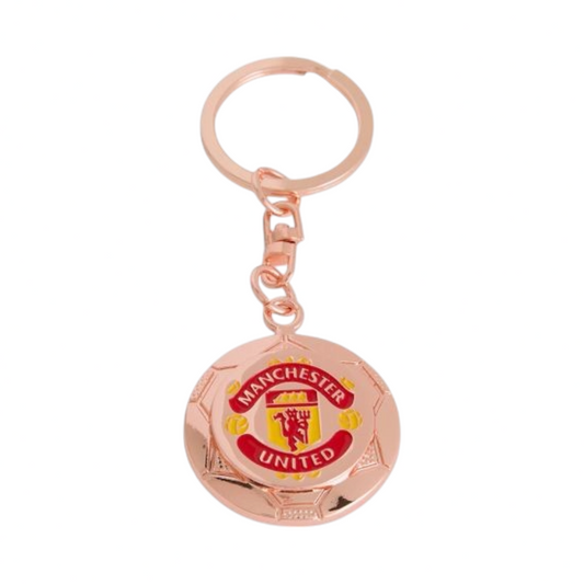 Man United Rose Gold Ball Keyring