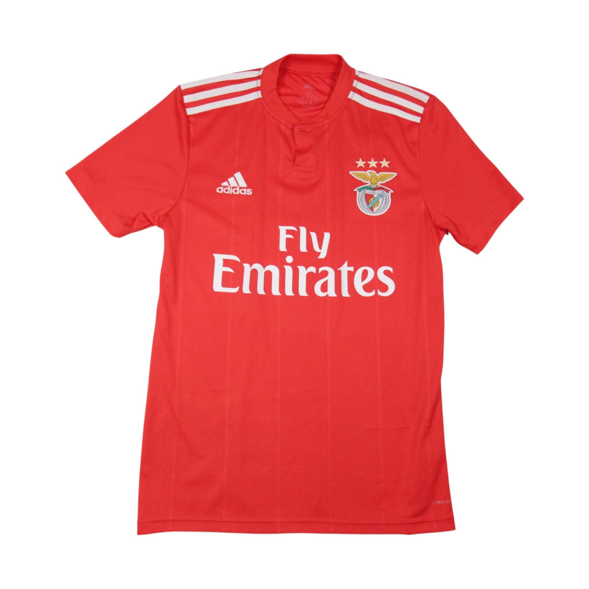 Front view of 2018/19 Benfica adidas home shirt with Fly Emirates sponsor