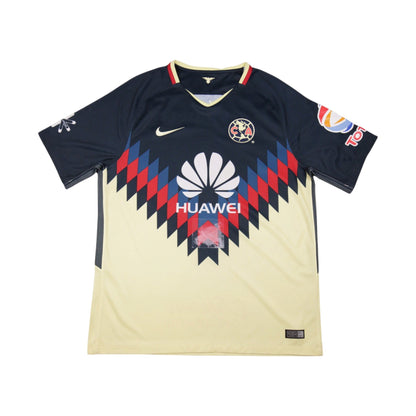 Front view of 2017/18 Club América home shirt with Huawei sponsor logo