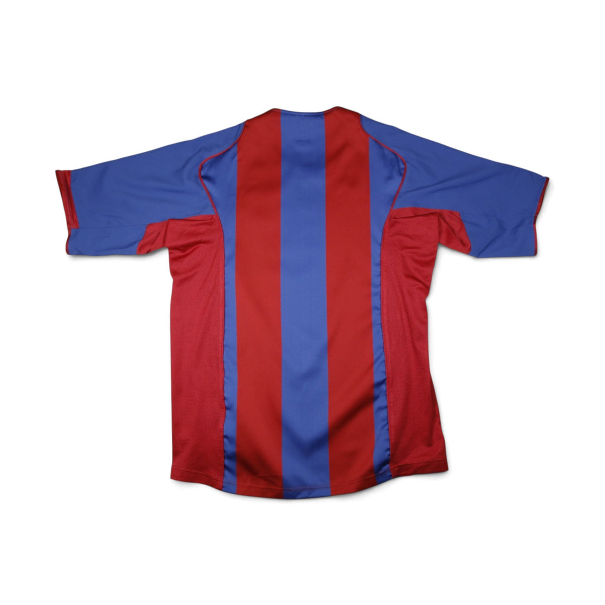 2004/05 Barcelona Nike home shirt back view showing blue and red stripes