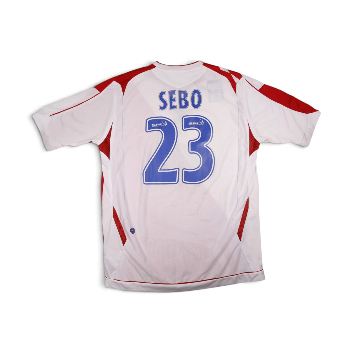 Rangers 2006/07 away shirt back view with Sebo 23 print and SPL badges