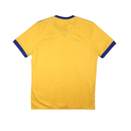 Juventus 2017/18 away shirt back view showing plain yellow body