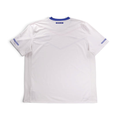 Back of white Netherlands away shirt showing 'NEDERLAND' text beneath the collar