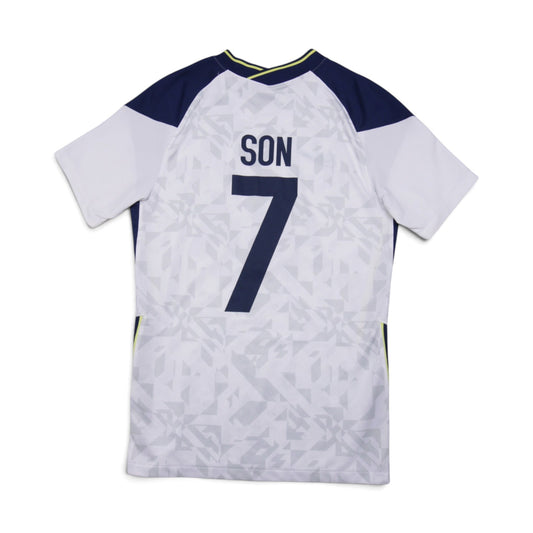 Back view of Tottenham home shirt showing SON 7 printed in navy