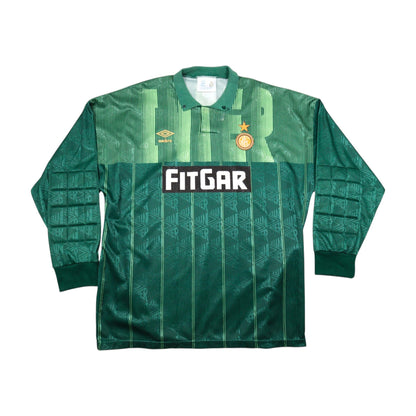 Inter Milan 1991/92 Umbro goalkeeper shirt, front view with FitGar sponsor