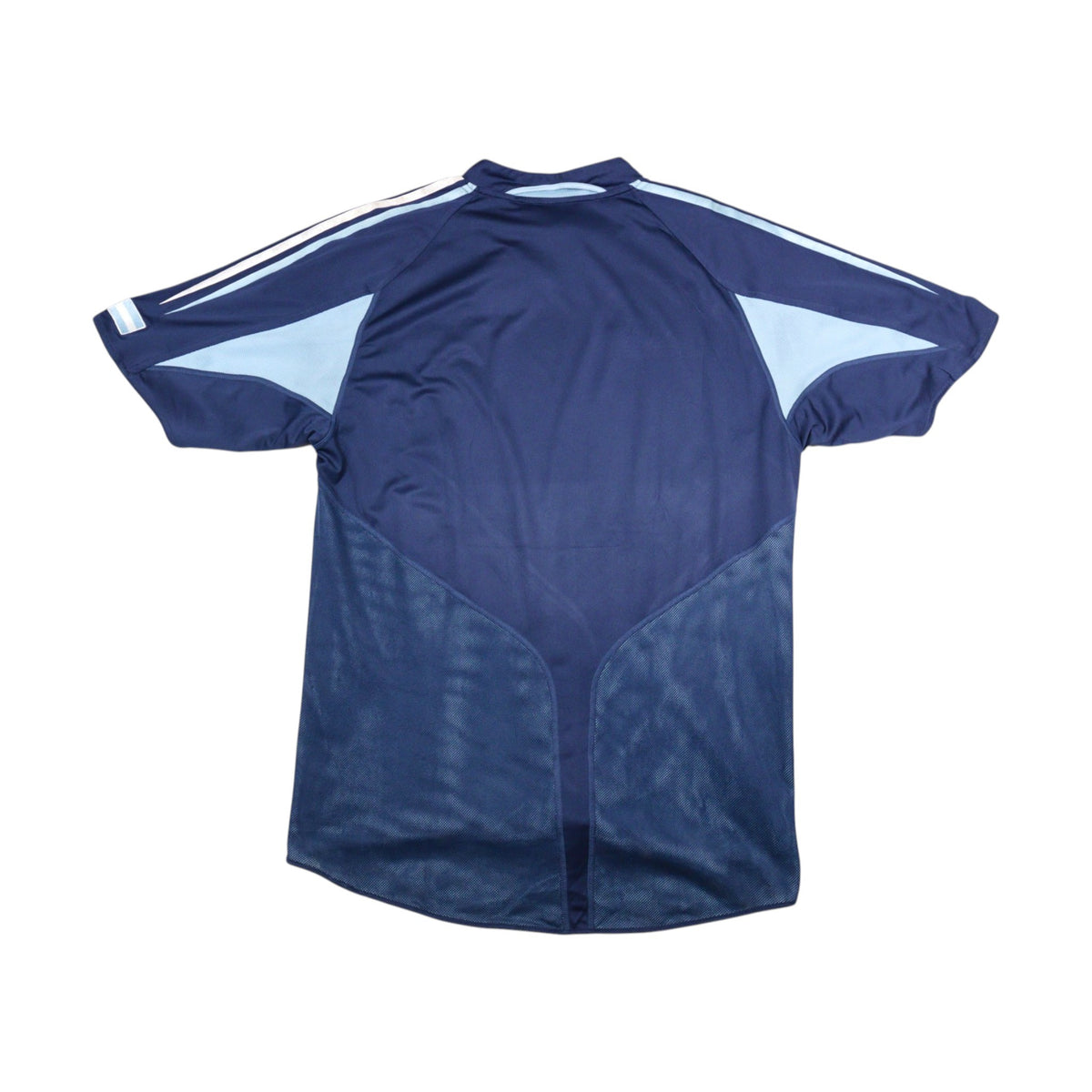 Back view of navy Argentina away shirt showing mesh panelling