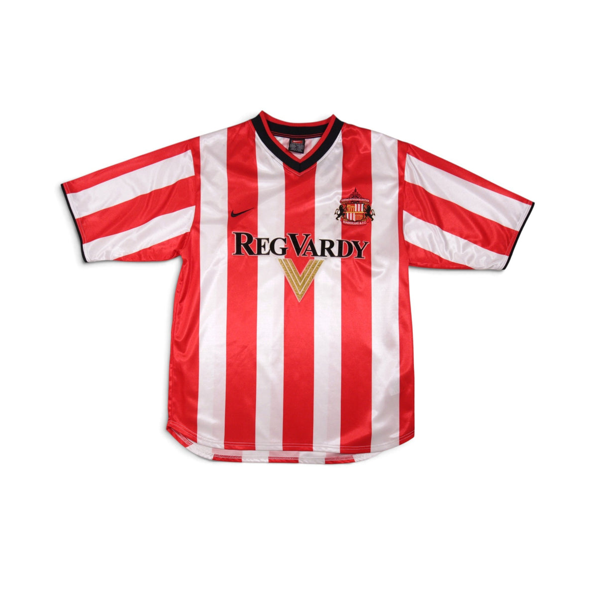 Sunderland 2000/01 home shirt front view with Reg Vardy sponsor and club crest