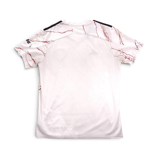 Back of Arsenal 2020/21 away shirt with plain back and short sleeves