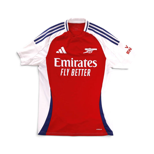 2024/25 Arsenal adidas home shirt front with Emirates Fly Better sponsor and cannon crest