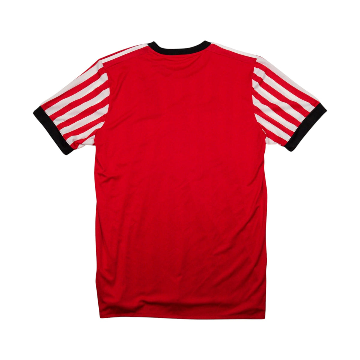 Sunderland 2017/18 home shirt back view showing striped sleeves