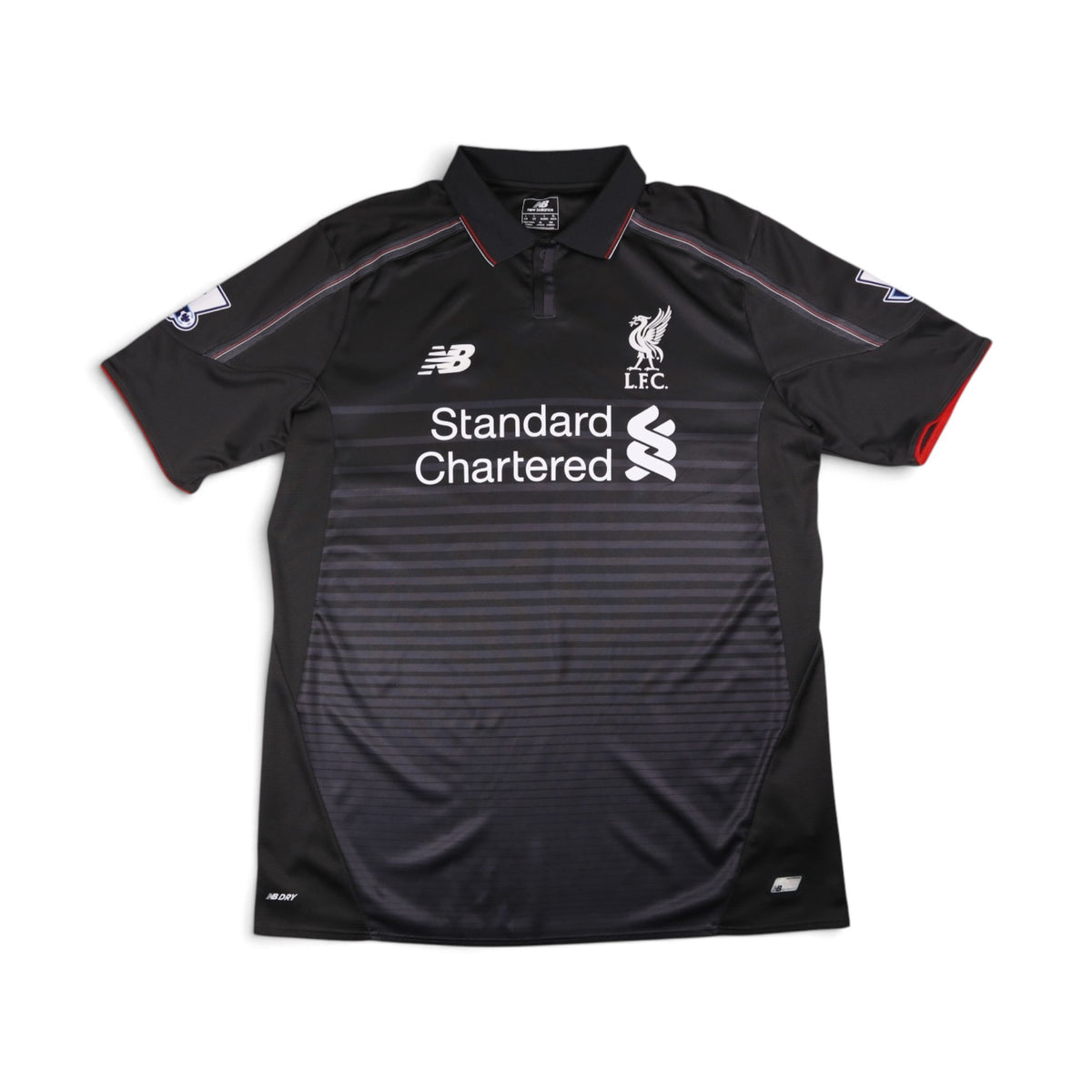 Liverpool 2015/16 third shirt front view with Standard Chartered sponsor and New Balance logo
