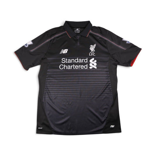 Liverpool 2015/16 third shirt front view with Standard Chartered sponsor and New Balance logo