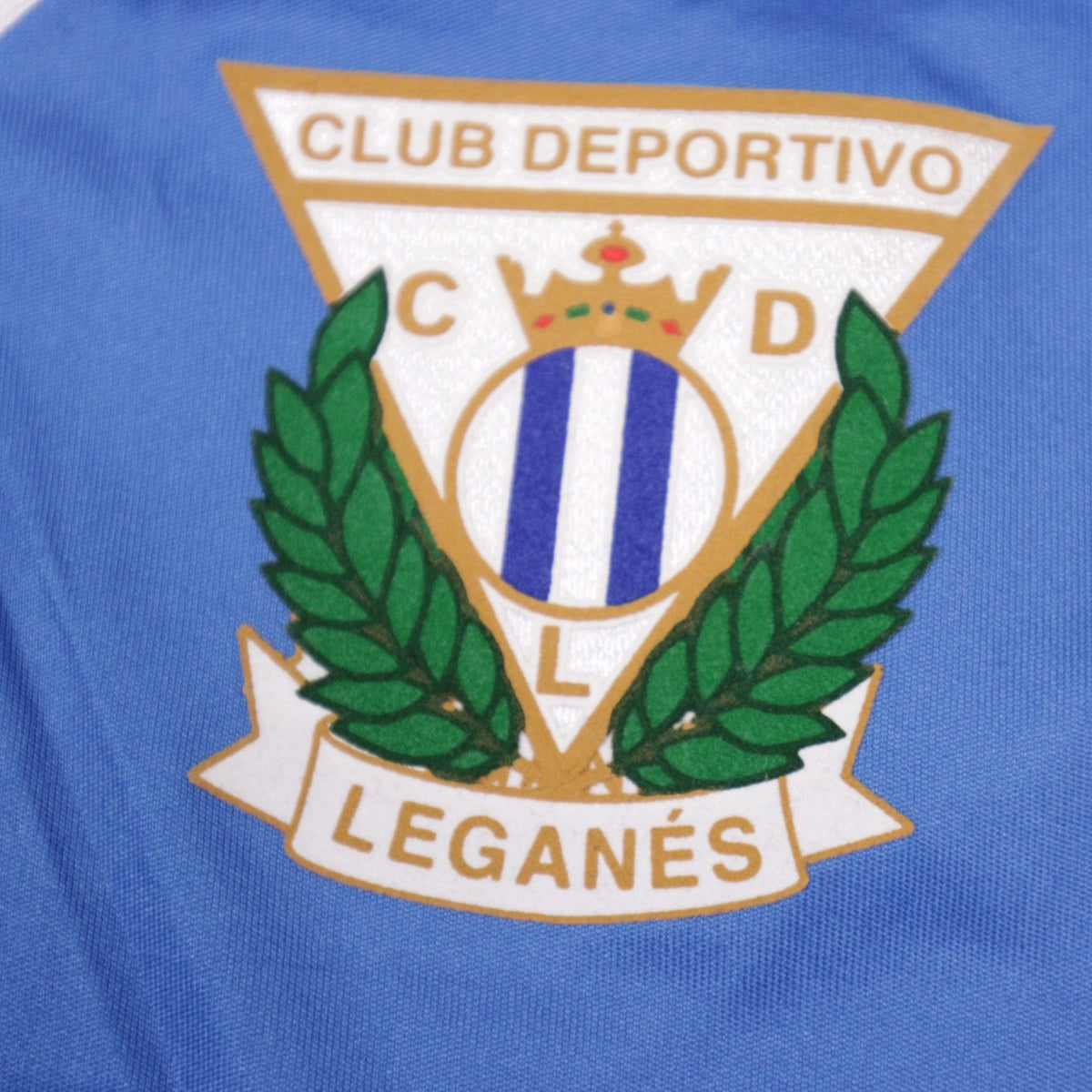 Close-up of the CD Leganés crest detail