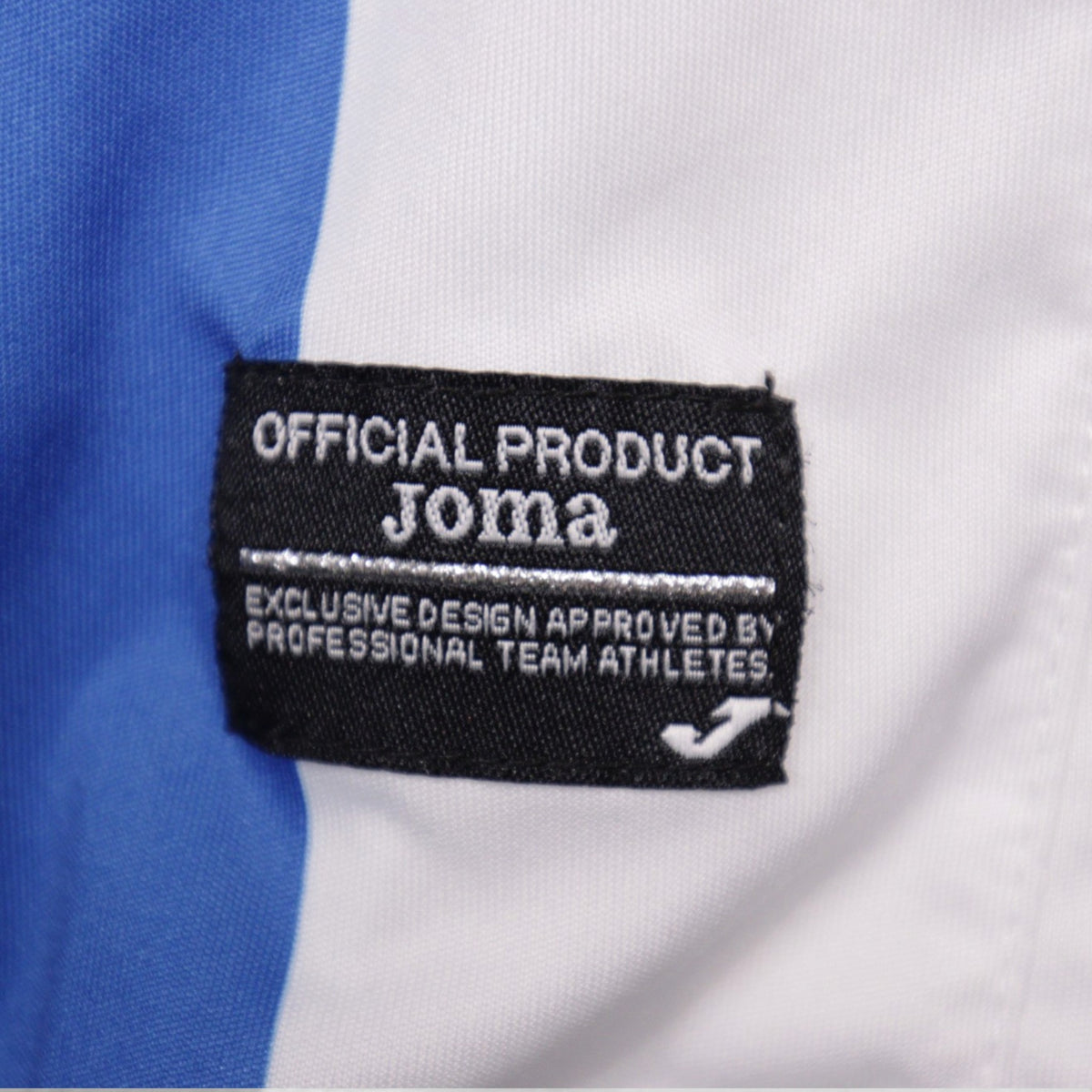 Joma official product woven label on the inside of the shirt
