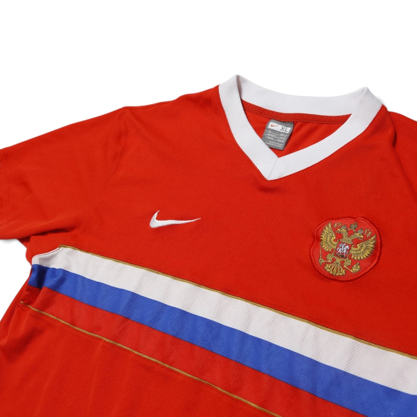 2008/09 Russia home shirt Nike XL label and crest close-up