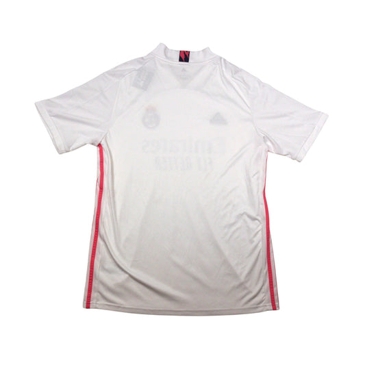 Back of 2020/21 Real Madrid home shirt, plain with no name or number