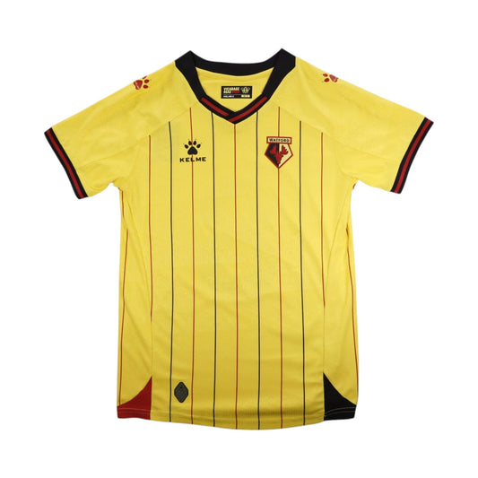 Watford Women's 2024/25 home shirt front view with crest and Kelme logo
