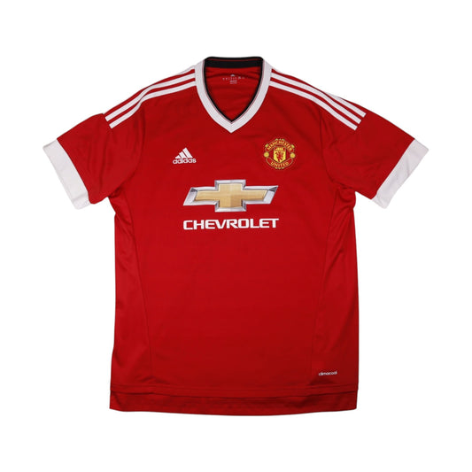 Front of 2015/16 Manchester United adidas home shirt with Chevrolet sponsor