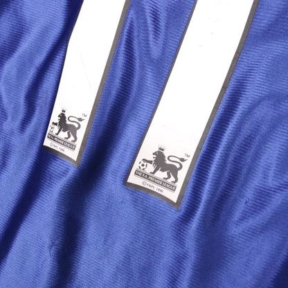 Close-up of Premier League sleeve patches on Ipswich Town shirt