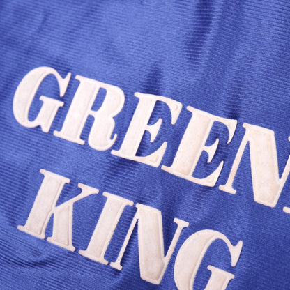 Close-up of the Greene King sponsor print on the Ipswich Town shirt