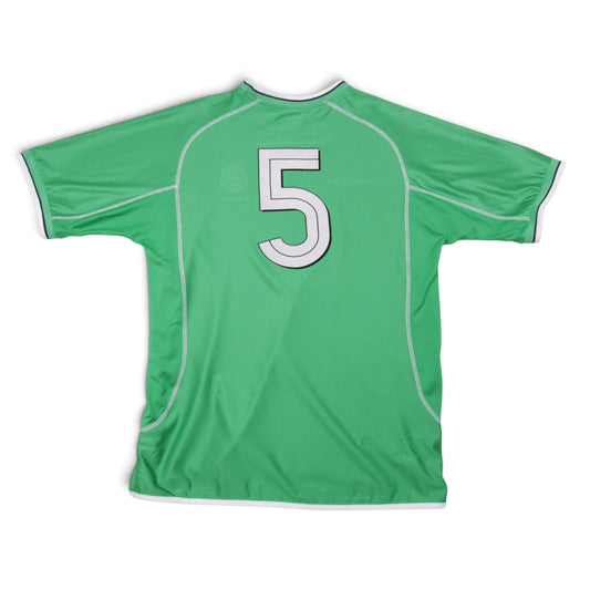 Ireland 2001/02 home shirt back view showing number 5