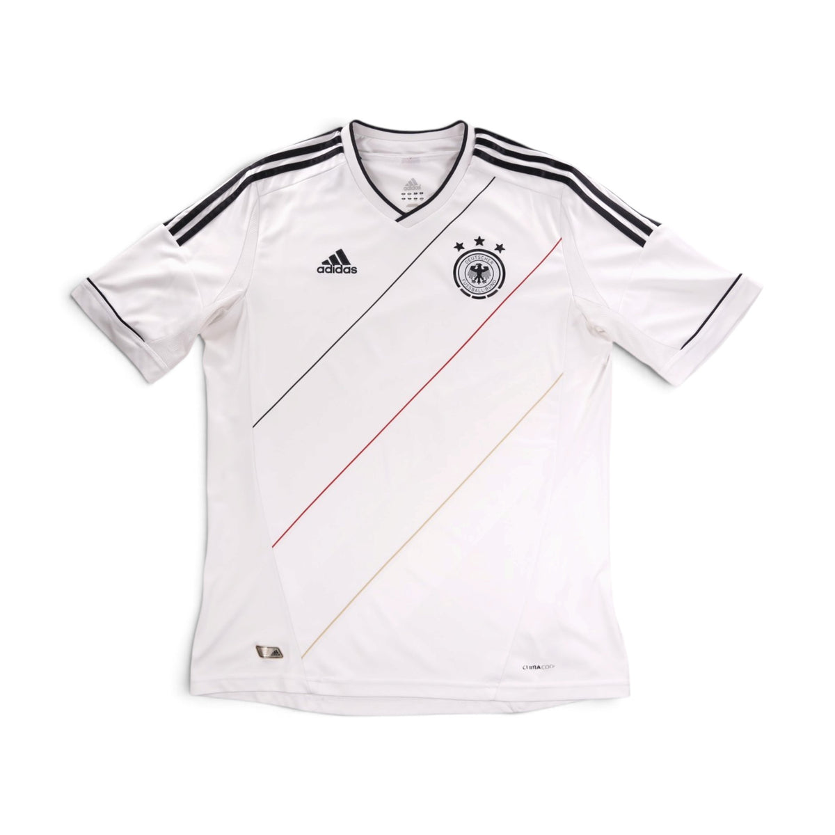 Germany 2012/13 home shirt front view showing adidas logo and DFB crest