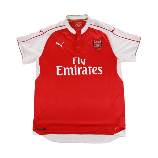 Arsenal 2016/17 home shirt front view with Fly Emirates sponsor and crest
