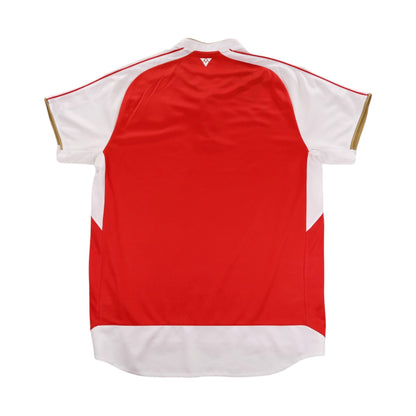 Arsenal 2016/17 home shirt back view showing red and white design