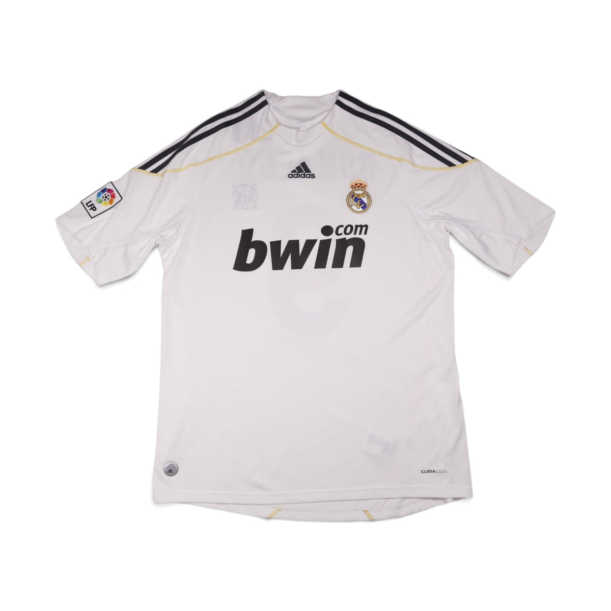 2009/10 Real Madrid home shirt front, bwin sponsor and adidas logo