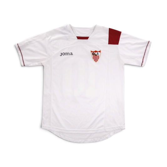 Sevilla 2007/08 home shirt front view with Joma logo and crest